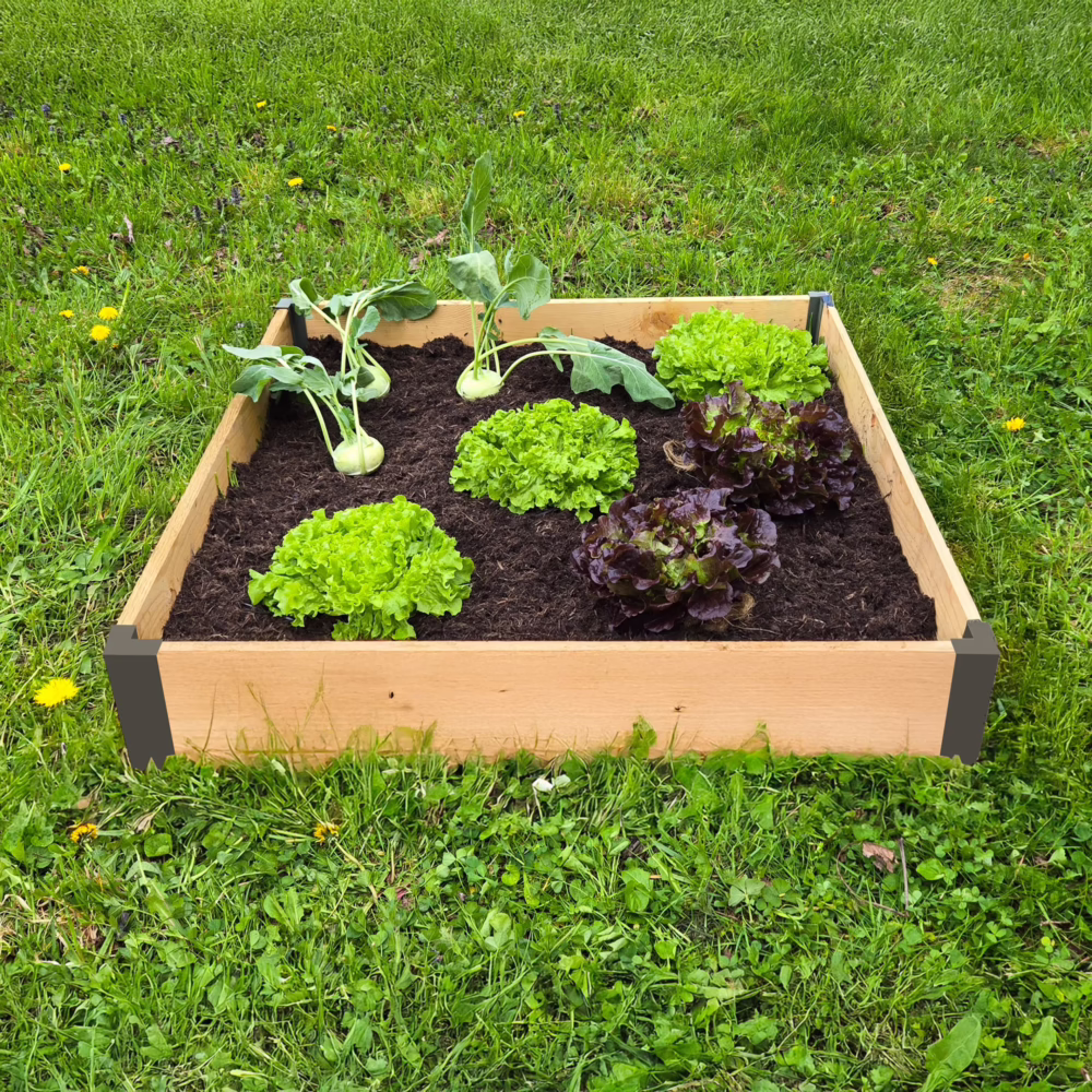 Garden Bed Edging Wood edging 100x100cm - Image 3