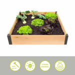 Garden Bed Edging Wood edging 100x100cm