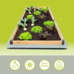 Garden Bed Edging Wood edging 100x200cm included Slug Barrier