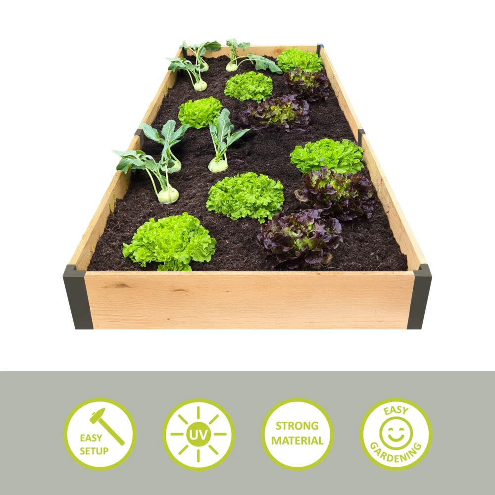 Garden Bed Edging Wood edging 100x200cm
