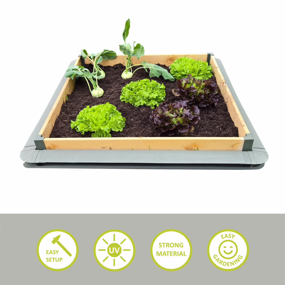 Garden Bed Edging Wood edging 200x200cm - Image 2