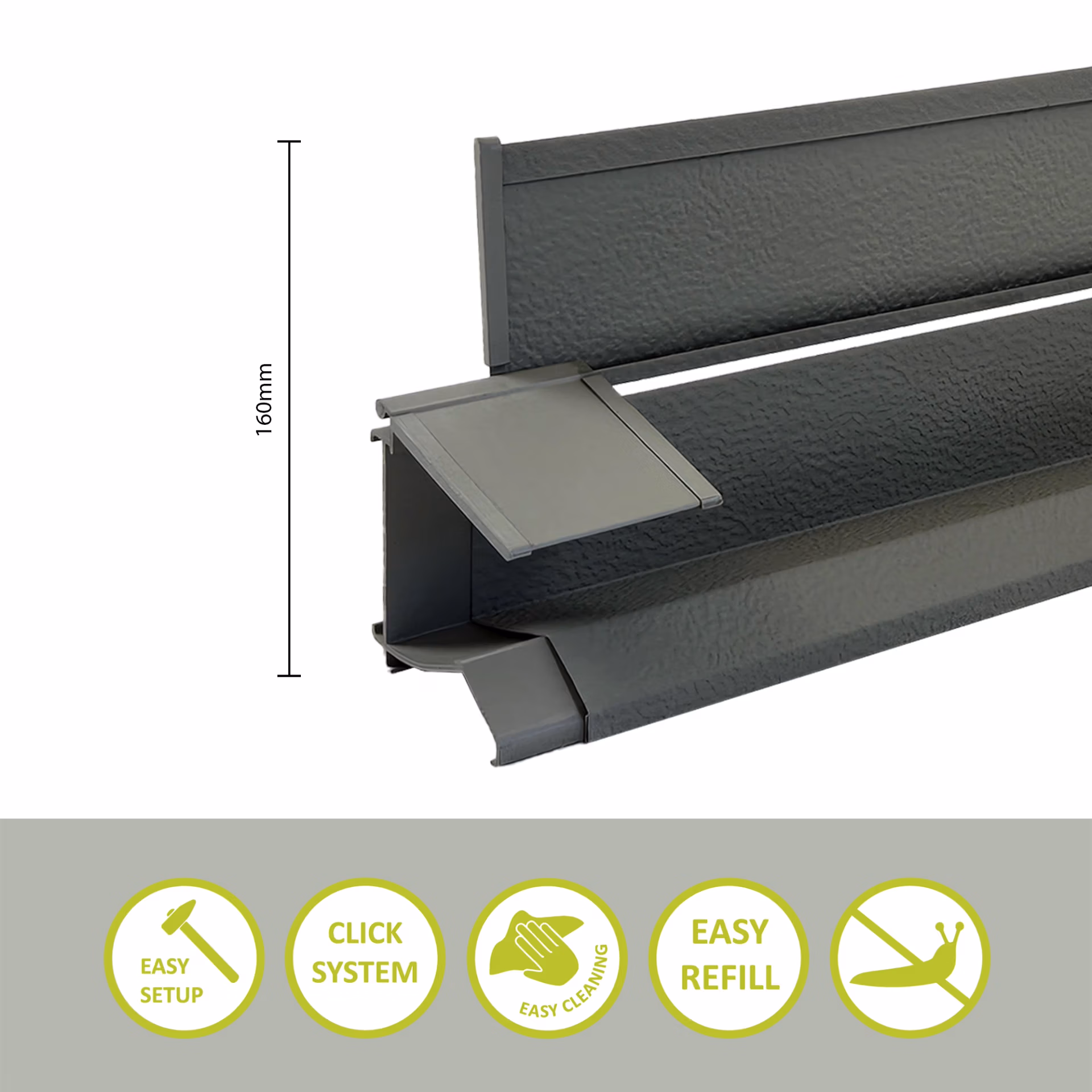 Schneckenzaun Hochbeet Einfassung 100x250cm – Bild 4