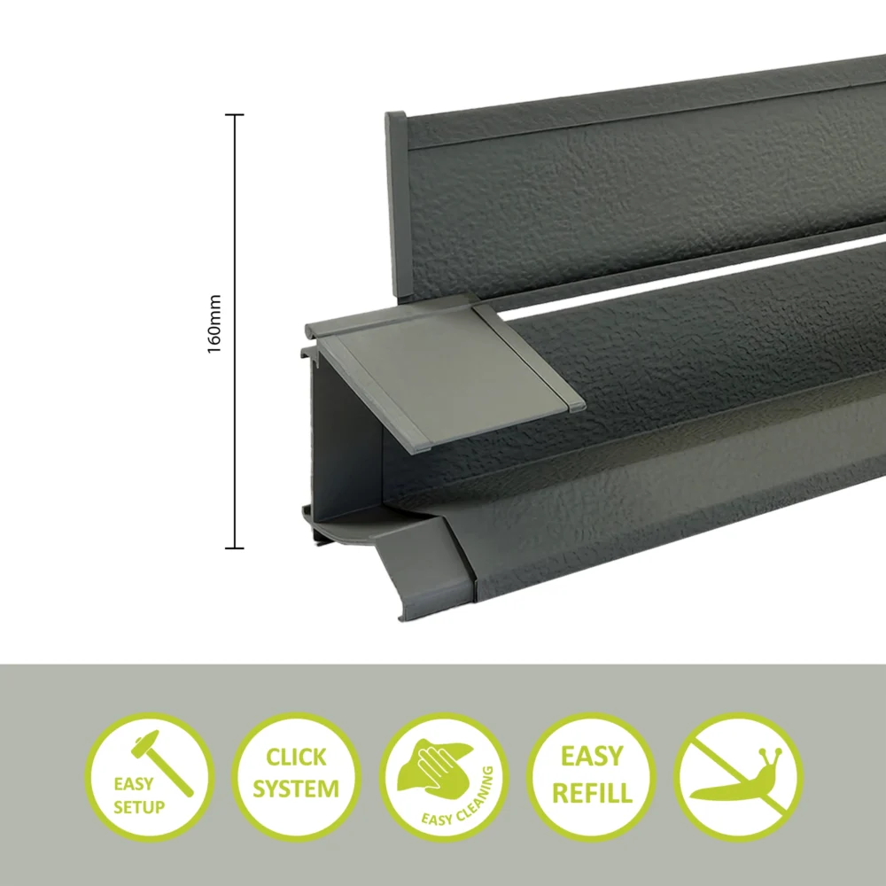 Schneckenzaun Hochbeet Einfassung 150x250cm – Bild 4