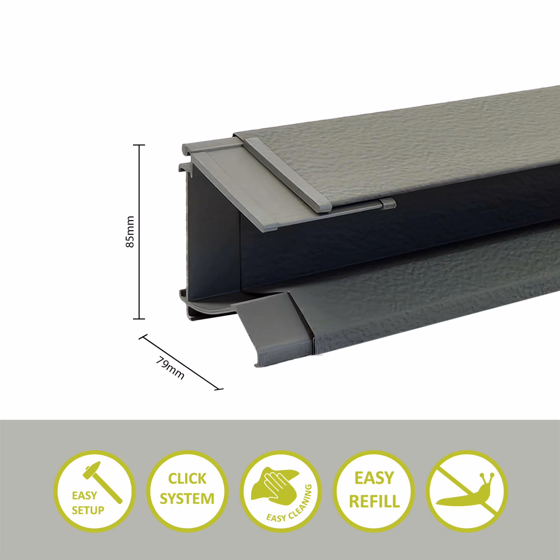 Schneckenzaun Hochbeet Einfassung 200x250cm – Bild 3